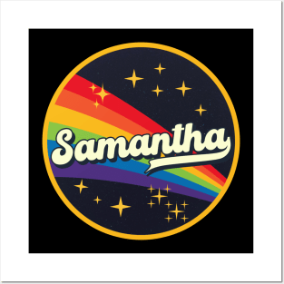 Samantha // Rainbow In Space Vintage Style Posters and Art